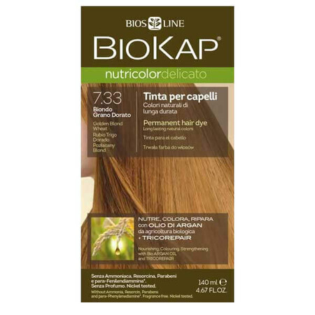 Biokap Nutricolor Delicato, haarkleur, 7.33 goudblond, 140 ml