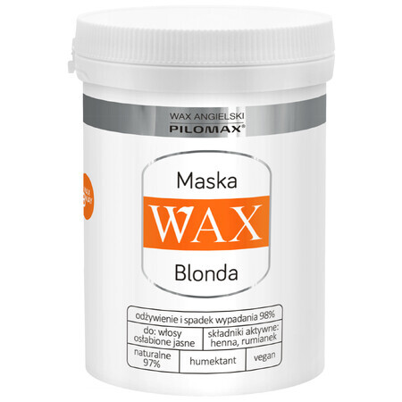 WAX Pilomax Natur Classic Blonde, regenererend masker voor licht haar, 240 ml