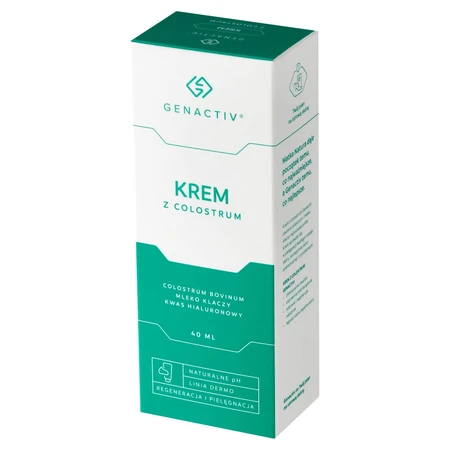 Genactiv, crème au colostrum pour le visage et le corps, 40 ml