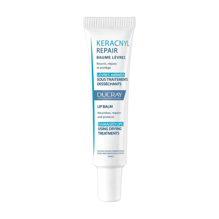 Ducray Keracnyl Repair, regenerierender Lippenbalsam, trockene Haut, 15 ml