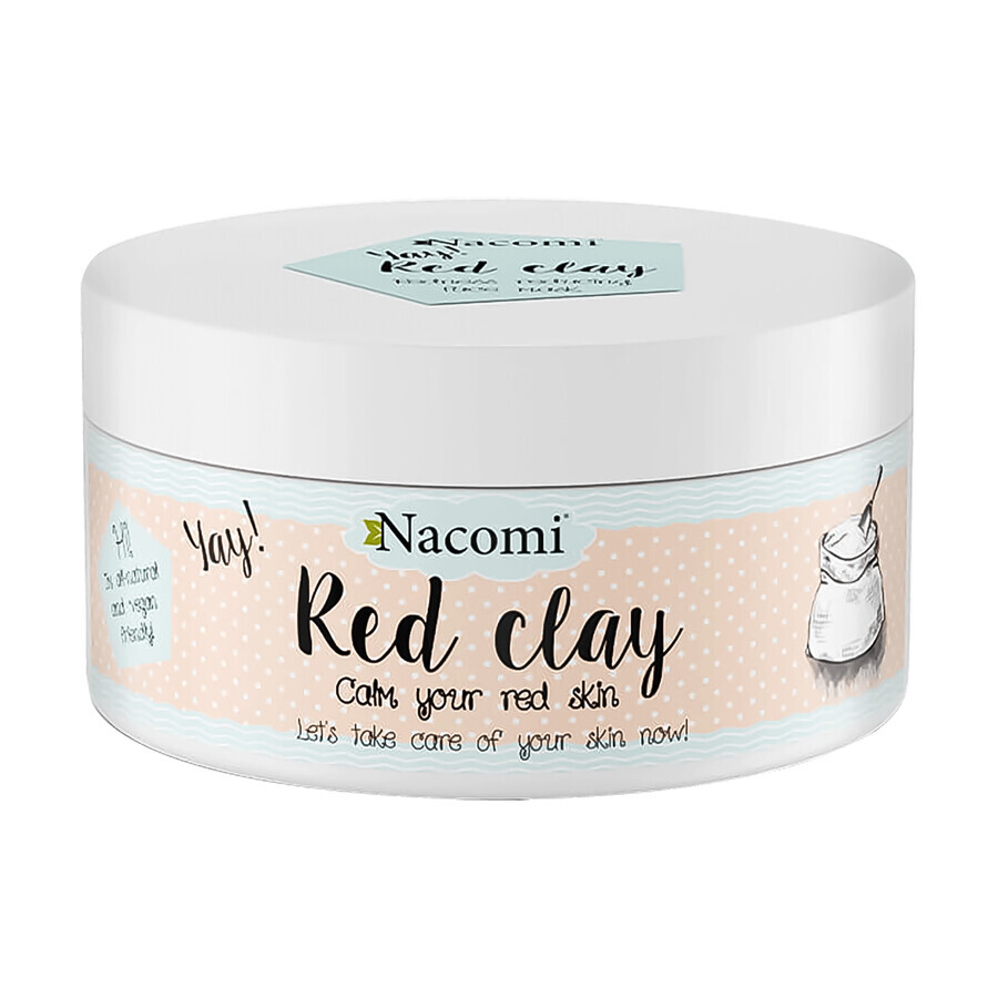 Nacomi, argile rouge, masque antirougeurs, 100 g