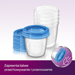 Avent, breast milk containers with lid, 180 ml, SCF619/ 05, 5 pieces