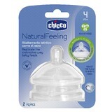 Chicco, NaturalFeeling Flaschensauger 4m+, einstellbarer Durchfluss, nach 4 Monaten, 2 Stück