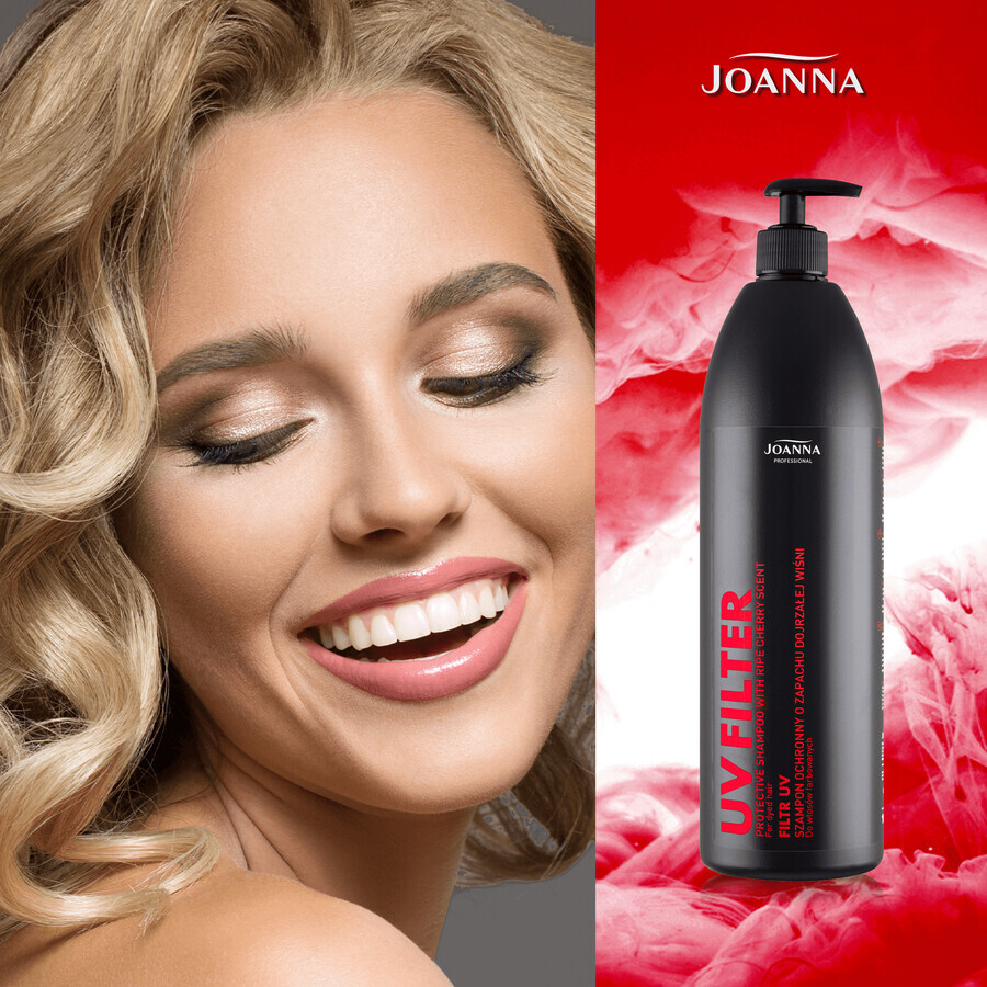 Joanna Professional UV Filter, protective shampoo with ripe cherry scent, 1 l