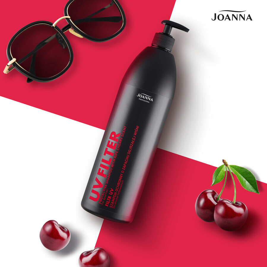 Joanna Professional UV Filter, protective shampoo with ripe cherry scent, 1 l