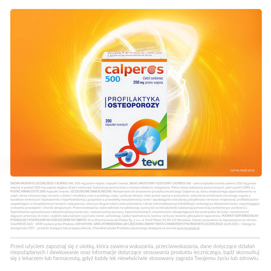 Calperos 500 200 mg, 200 Hartkapseln