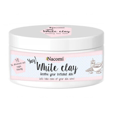 Nacomi, White clay, mask for sensitive and normal skin, 50 g