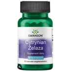 Swanson Iron Citrate, Iron 25mg, 60 Vegetarian Capsules