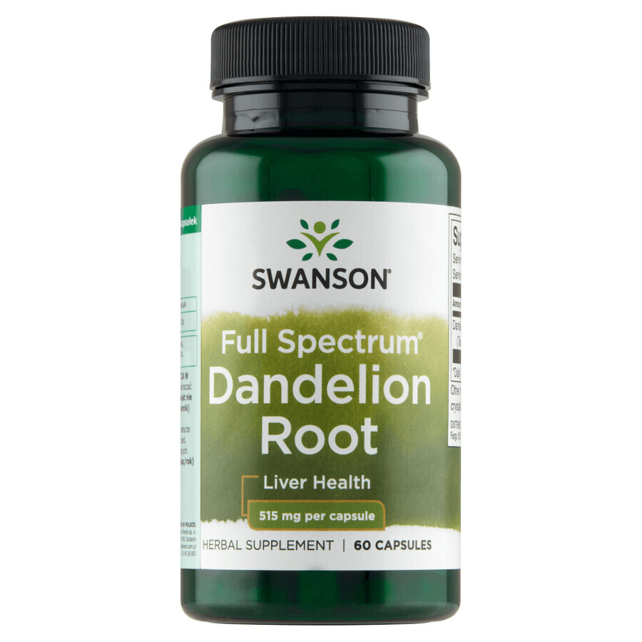 Swanson Dandelion Root, dandelion, 60 capsules