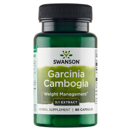 Swanson Garcinia Cambogia Extrakt, Malabar Tamarinde, 60 Kapseln