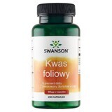 Swanson Folic Acid, Folic Acid 800 μg, 250 capsules