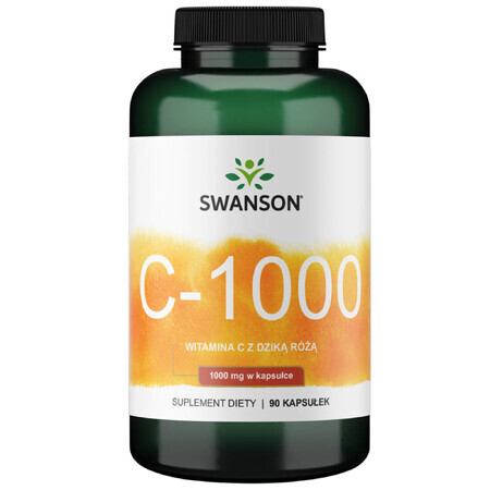 Swanson C, Vitamin C 1000 mg mit Hagebutte, 90 Kapseln