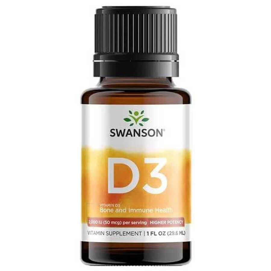 Swanson Vitamin D3 drops, vitamin D 2000 IU, drops, 29.6 ml