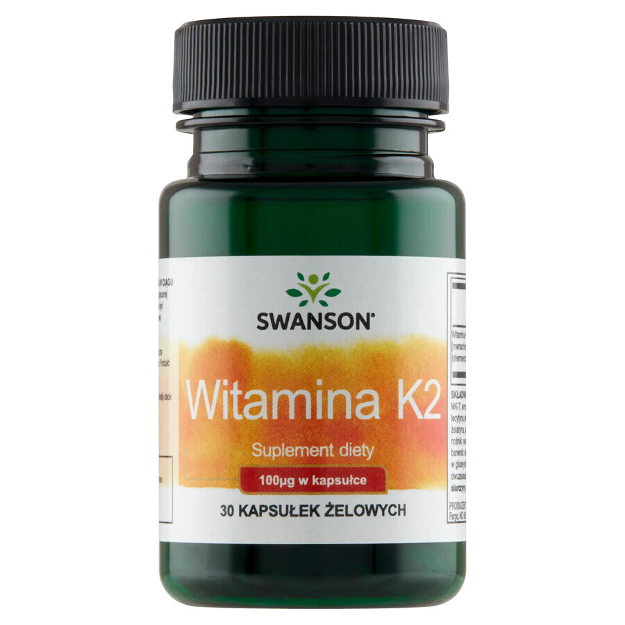 Swanson K-2, Vitamin K 100 µg, 30 Gel-Kapseln