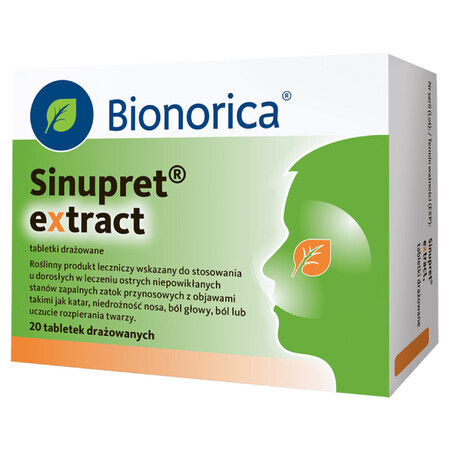 Sinupret extract, 20 irritated tablets