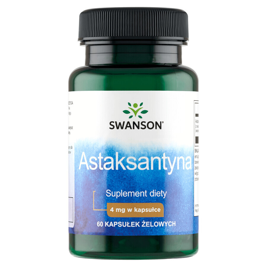 Swanson Astaxanthin, astaxantină, 60 capsule