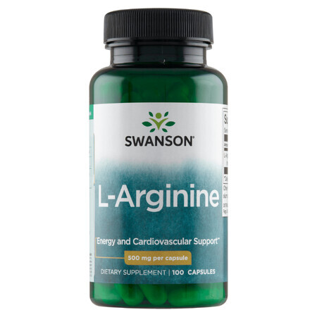 Swanson L-Arginine, L-Arginine, 100 Capsules