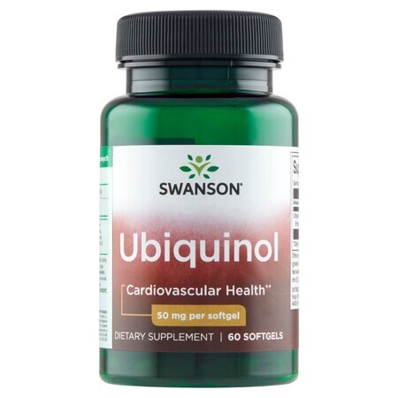 Swanson Ubiquinol, ubiquinol 50 mg, 60 capsule