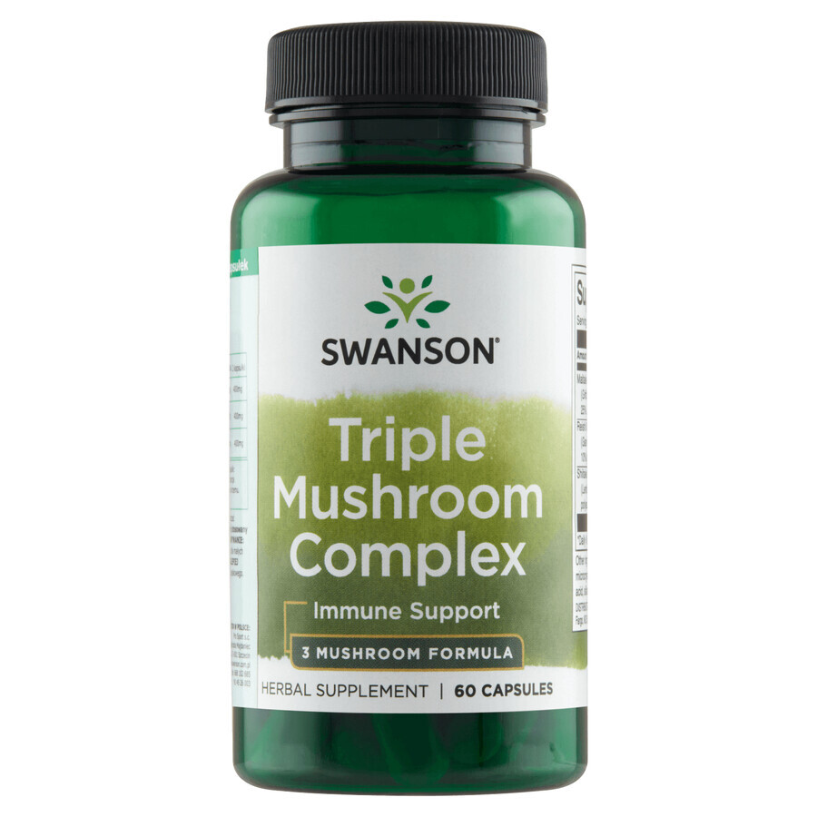 Swanson Dreifach-Pilz-Komplex, Maitake + Reishi + Shiitake, 60 Kapseln