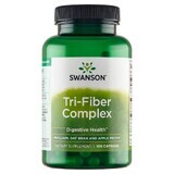 Swanson Tri-Fiber Complex, Psyllium Husks + Bran + Pectin, 100 Capsules