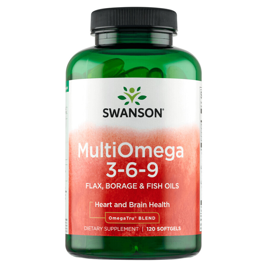 Swanson MultiOmega 3-6-9, 120 capsule