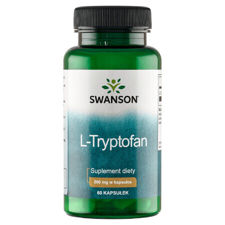 Swanson L-Tryptophane, L-tryptophane 500 mg, 60 gélules