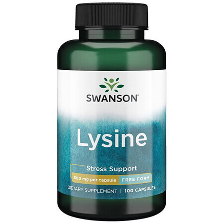 Swanson L-Lysin, L-Lysin 500 mg, 100 Kapseln