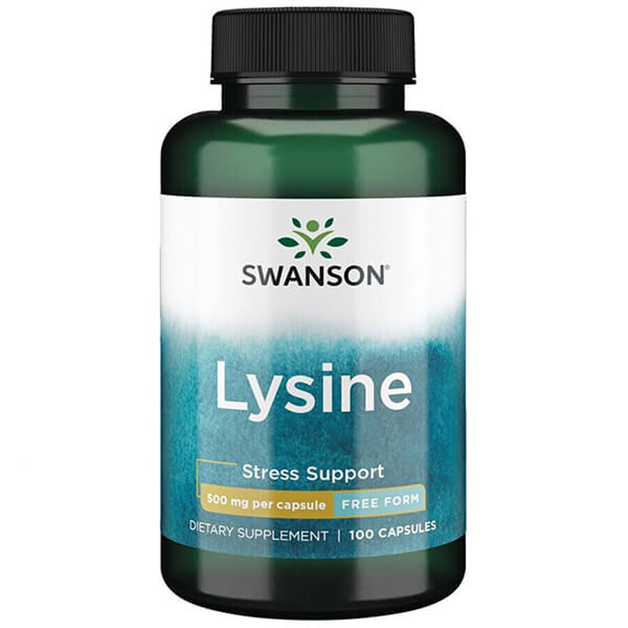 Swanson L-Lysin, L-Lysin 500 mg, 100 Kapseln