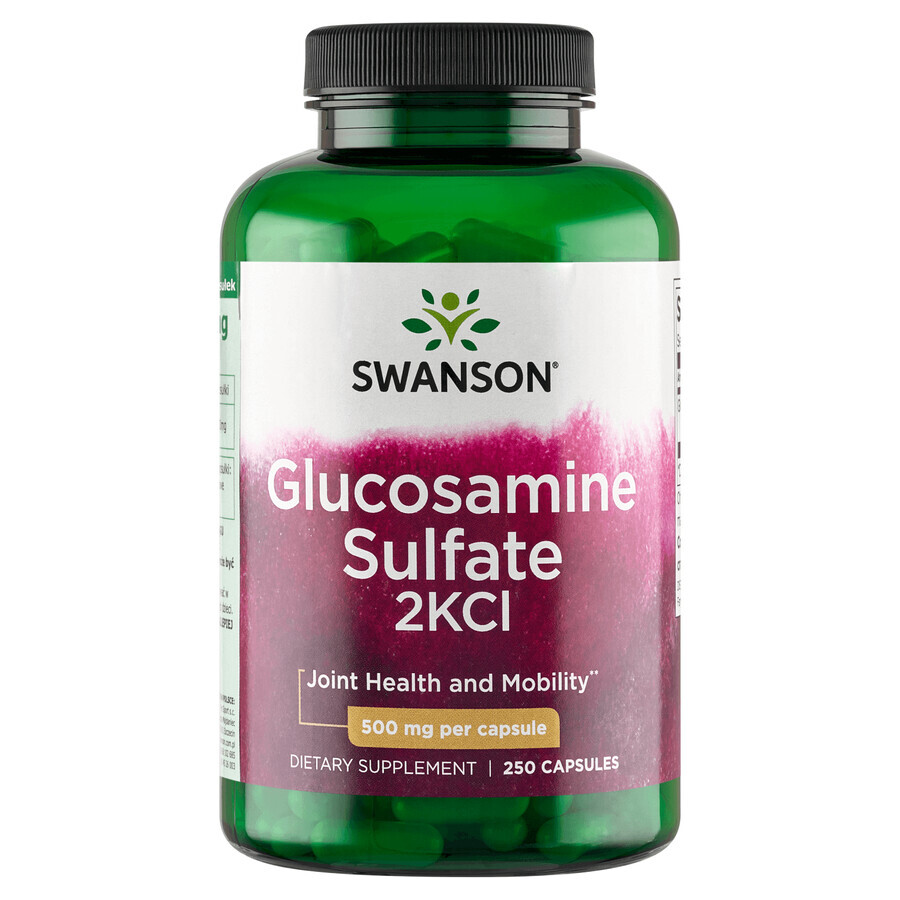 Swanson Sulfat de glucozamină 2KCl, glucozamină, 250 capsule