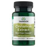 Swanson Extract de scorțișoară, scorțișoară, 90 capsule