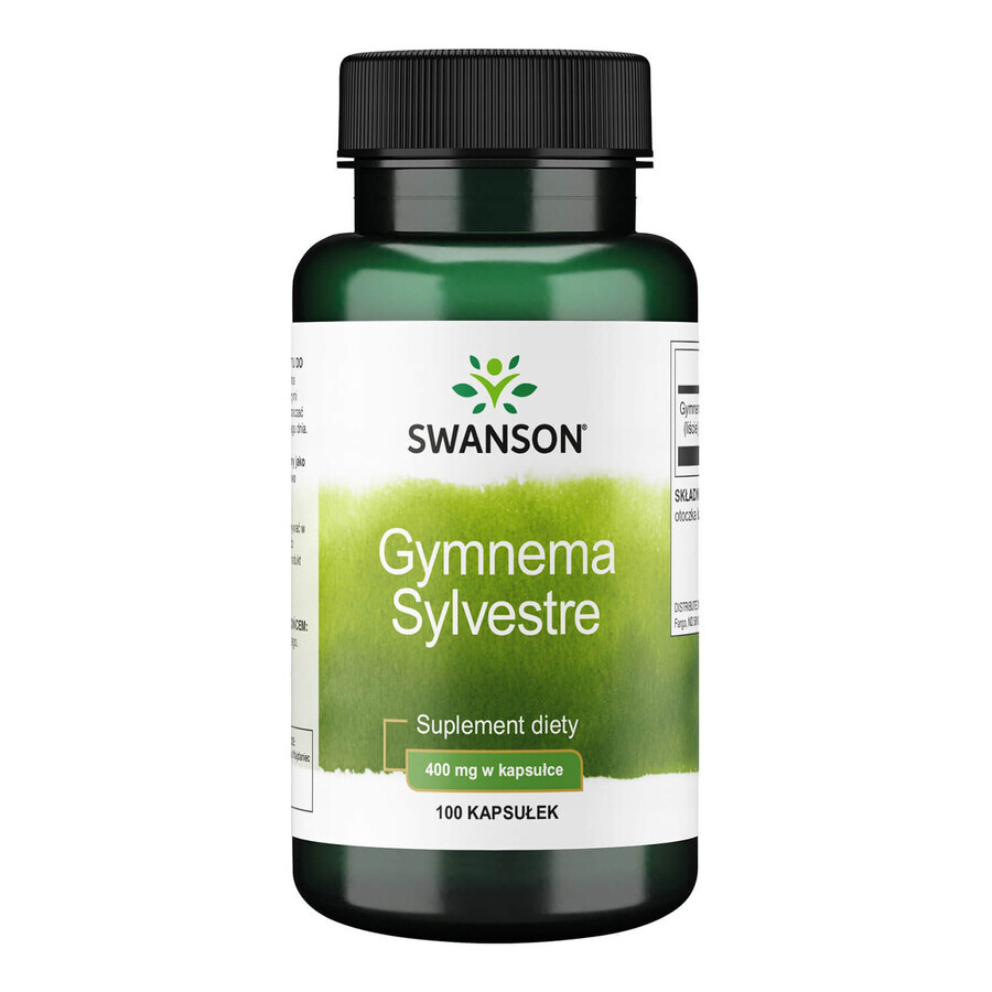 Swanson Gymnema Sylvestre Blatt, gurmar Blatt, 100 Kapseln