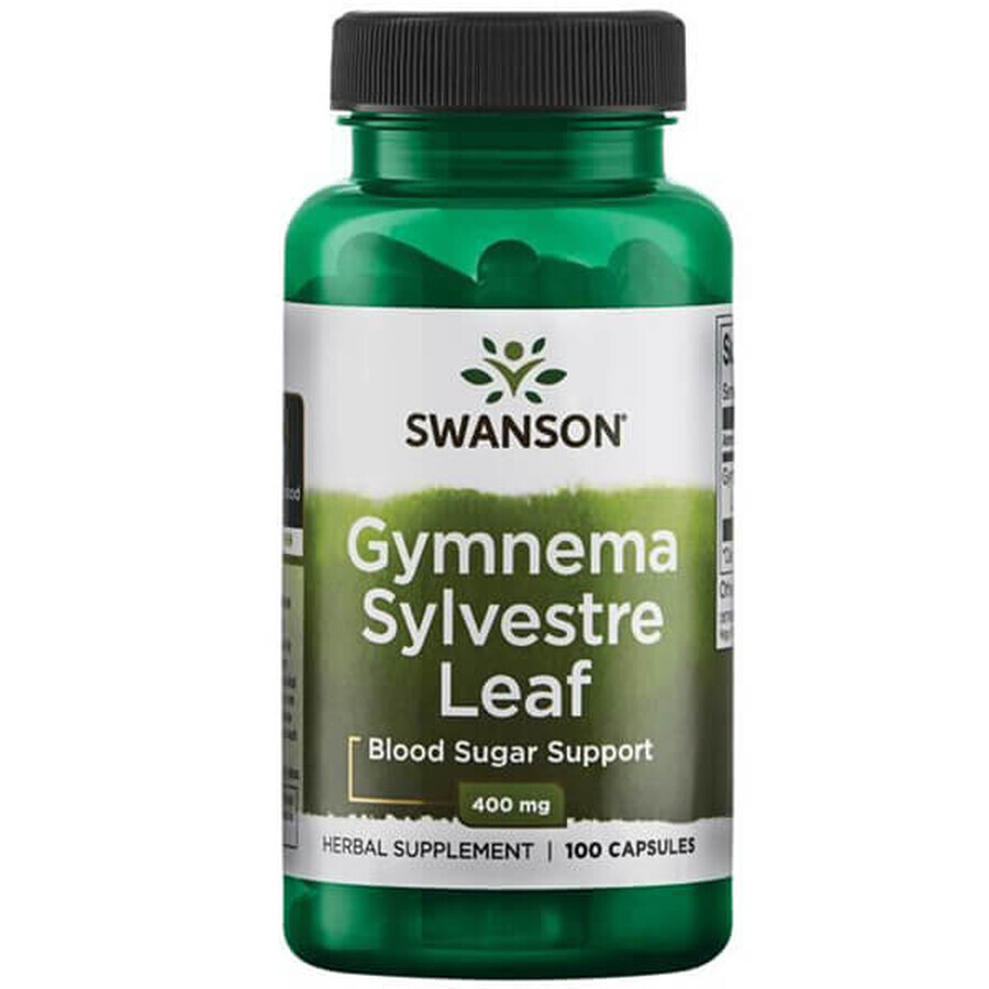 Swanson Gymnema Sylvestre Blatt, gurmar Blatt, 100 Kapseln