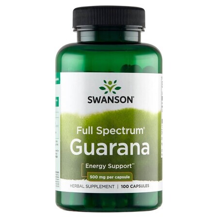 Swanson Volledig Spectrum Guarana, Guaranazaden, 100 capsules