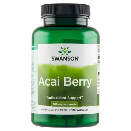 Swanson, Acai Berry 500 mg, Acai berries, 120 capsule