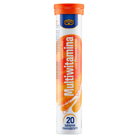 Kruger Multivitaminico, gusto arancia, 20 compresse effervescenti