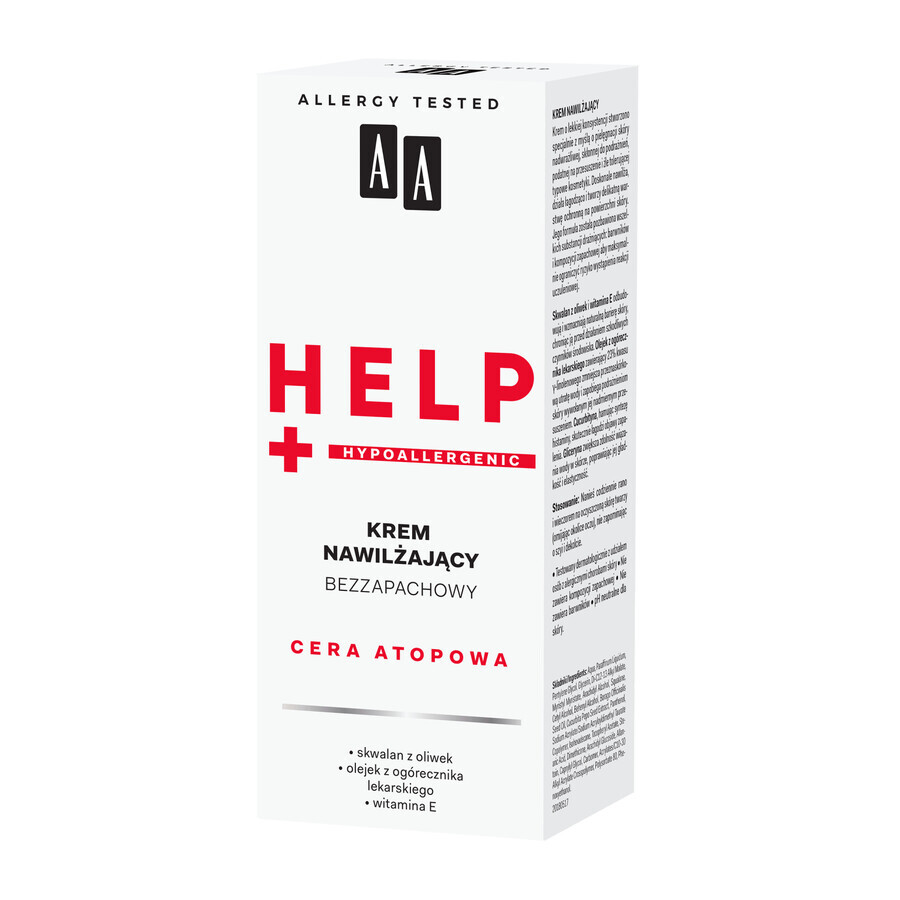 AA Help, Atopische Haut, parfümfreie Feuchtigkeitscreme, 50 ml