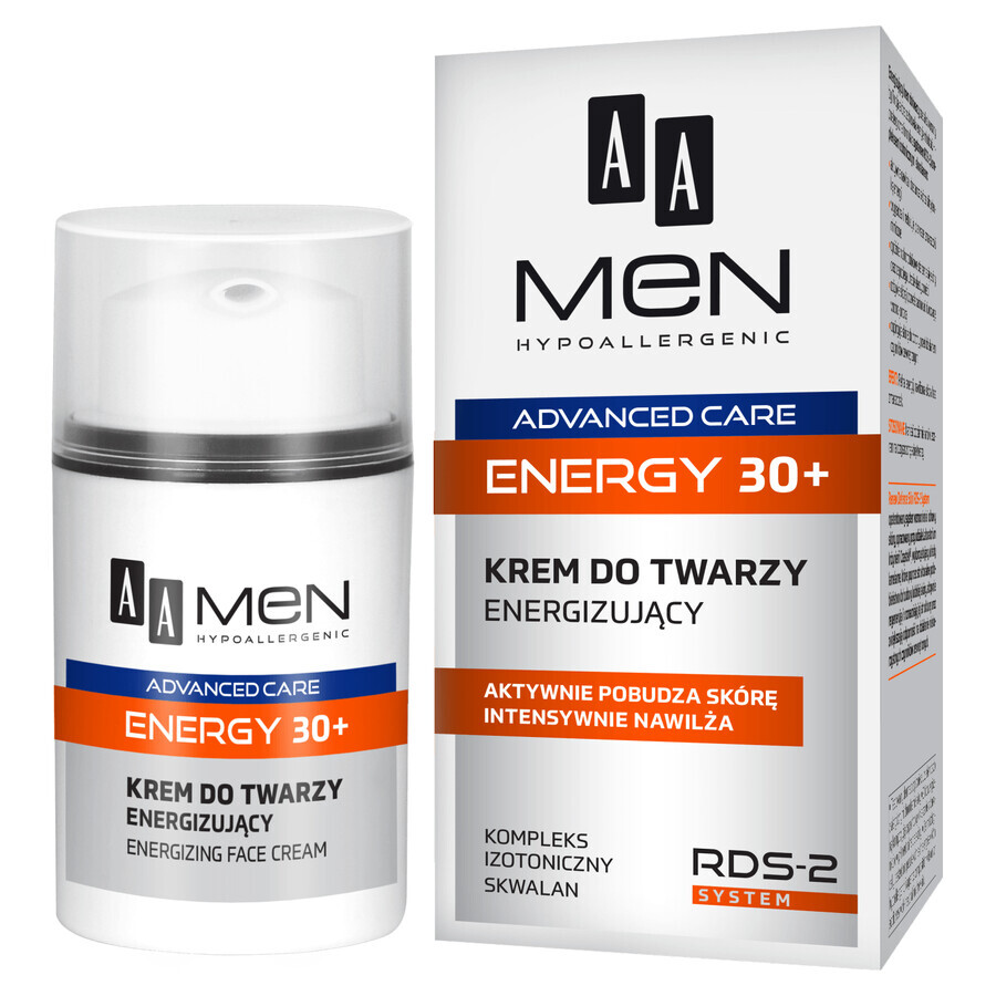 AA Men Energy, crème énergisante 30+, 50 ml