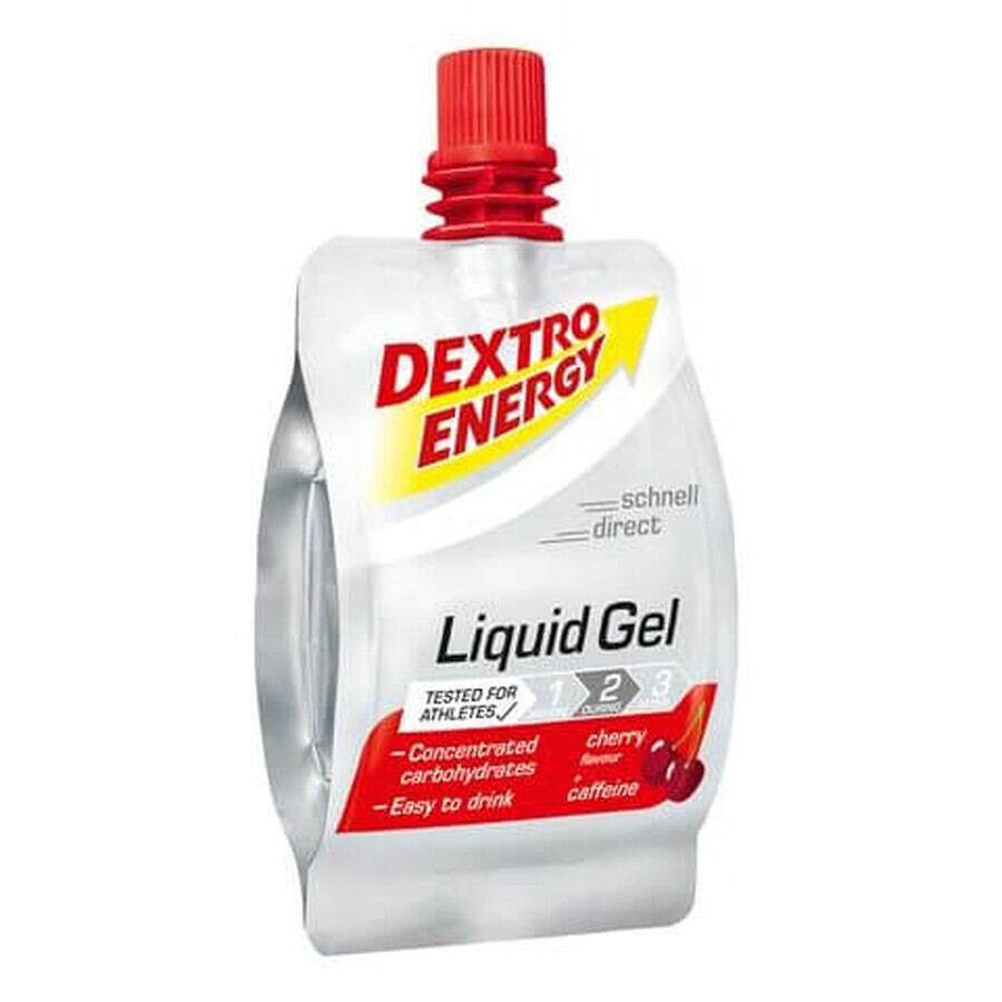 Gel lichid energizant cu aroma de cirese si cafeina, 60 ml, Dextro Energy