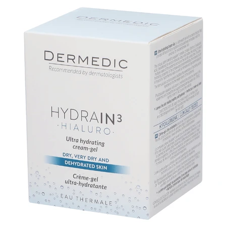 Dermedic Hydrain 3 Hialuro, gel-cremă de față ultrahidratant, piele uscată, 50 ml