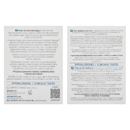 Dermedic Hydrain 3 Hialuro, gel-cremă de față ultrahidratant, piele uscată, 50 ml