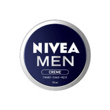 Nivea Men Creme, crème pour le visage, le corps et les mains pour hommes, 75 ml