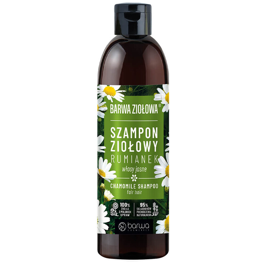 Barwa Ziołowa, shampooing aux herbes, camomille, cheveux légers, 250 ml