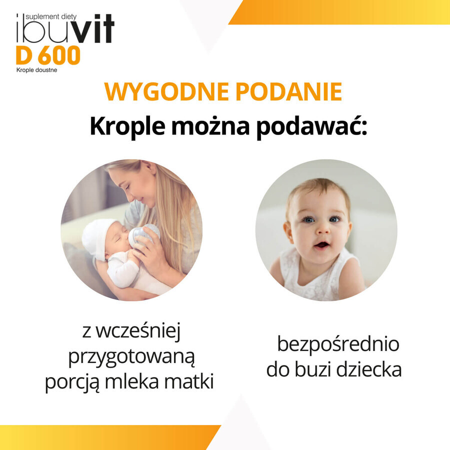 Ibuvit D 600, vitamina D para bebés y niños, gotas orales, 10 ml