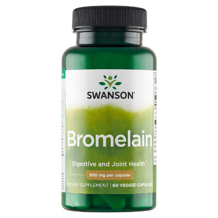 Swanson Bromelain 500 mg, bromelain, 60 capsule vegetariene