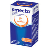 Smecta 3 g, sabor naranja-vainilla, 10 sobres