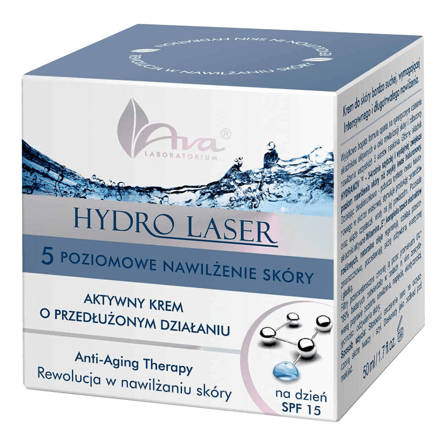 Ava Hydro Laser, long-acting active day cream SPF 15, 50 ml