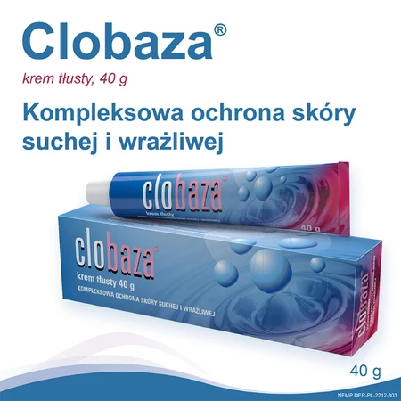 Clobaza, fettende Creme, umfassender Schutz für trockene und empfindliche Haut, 40 g