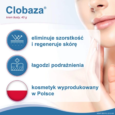 Clobaza, fettende Creme, umfassender Schutz für trockene und empfindliche Haut, 40 g