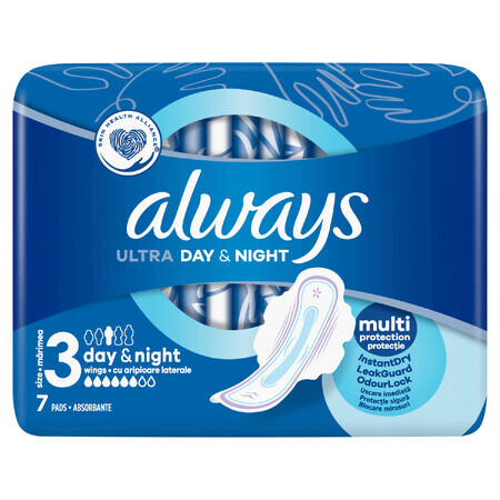 Always Ultra, sanitary napkins with wings, Night, 7 pcs