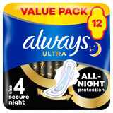 Always Ultra, night sanitary napkins with wings, Secure Night, 12 pcs